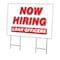 Signmission Now Hiring Loan Officers Yard Sign & Stake outdoor plastic coroplast window, C-2436-DS-LOAN OFFICERS C-2436-DS-LOAN OFFICERS - alternate 1